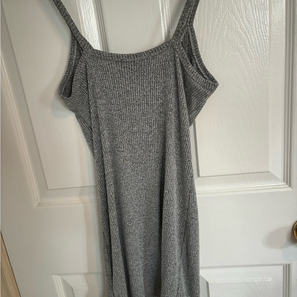 Grey ribbed mini dress - Picture 3 of 3